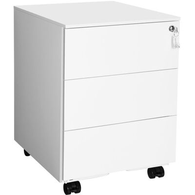 Caisson de bureau mobile - SONGMICS - 3 tiroirs - Rangement pour documents - Blanc OFC63WT Blanc - Publicité Caisson de bureau mobile - SONGMICS - 3 tiroirs - Rangement pour documents - Blanc OFC63WT Blanc - Publicité