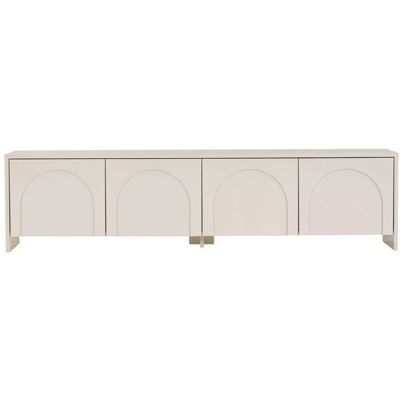 CALICOSY - Meuble TV 4 portes couleur crème L180 cm - ARCADIA - Beige Beige - Publicité CALICOSY - Meuble TV 4 portes couleur crème L180 cm - ARCADIA - Beige Beige - Publicité