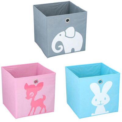 Boîte de rangement - ALPINA - Cube tissu - 28x28x28 cm - Multicolore - Légère et résistante - Publicité Boîte de rangement - ALPINA - Cube tissu - 28x28x28 cm - Multicolore - Légère et résistante - Publicité