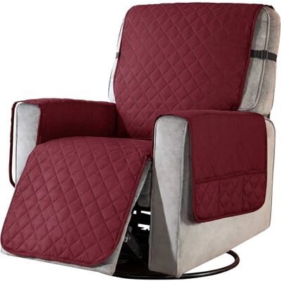 Housse de fauteuil relaxant universelle 28 pouces rouge bordeaux avec ceinture élastique ajustable - Publicité Housse de fauteuil relaxant universelle 28 pouces rouge bordeaux avec ceinture élastique ajustable - Publicité