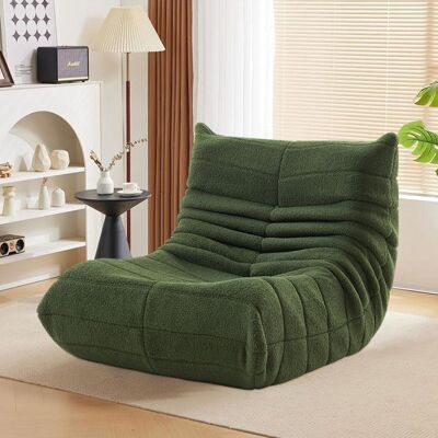 Fauteuil Paresseux pour salon-SORVAGLOS-Canapé paresseux -Fauteuil poire -86x65x75cm-Canapé 1 Place- Scandinave - Vert -Velours Vert - Publicité Fauteuil Paresseux pour salon-SORVAGLOS-Canapé paresseux -Fauteuil poire -86x65x75cm-Canapé 1 Place- Scandinave - Vert -Velours Vert - Publicité