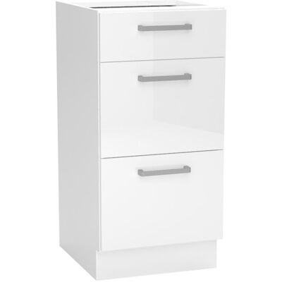 PEGANE Meuble bas de cuisine avec 3 tiroirs coloris blanc - longueur 40 x profondeur 4460 x hauteur 82 cm Blanc - Publicité PEGANE Meuble bas de cuisine avec 3 tiroirs coloris blanc - longueur 40 x profondeur 4460 x hauteur 82 cm Blanc - Publicité