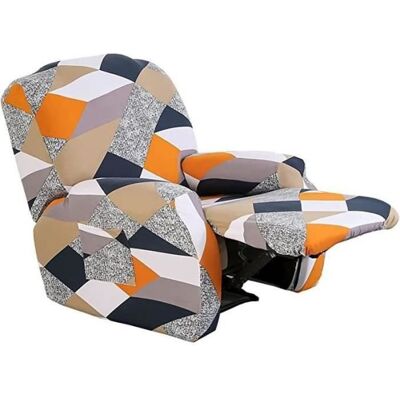 Housse de fauteuil relax - WATERPULSE - WOVTE - Imprimé géométrie - 4 pièces - Extensible antidérapante - Publicité Housse de fauteuil relax - WATERPULSE - WOVTE - Imprimé géométrie - 4 pièces - Extensible antidérapante - Publicité
