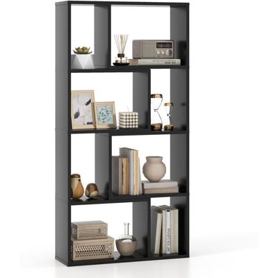 Bibliothèque Géométrique à 4 Niveaux 120cm COSTWAY Etagères Ouvertes de Rangement en Bois à 8 Cubes pour Salon Chambre BureauNoir Noir - Publicité Bibliothèque Géométrique à 4 Niveaux 120cm COSTWAY Etagères Ouvertes de Rangement en Bois à 8 Cubes pour Salon Chambre BureauNoir Noir - Publicité
