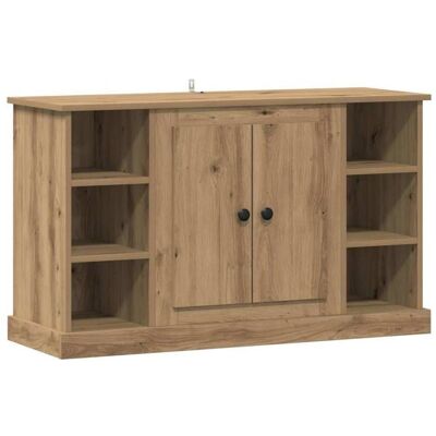 Buffet rustique en bois dingénierie - vidaXL - Chêne artisanal - 100x355x60 cm - 2 portes - Multi-étagères Marron - Publicité Buffet rustique en bois dingénierie - vidaXL - Chêne artisanal - 100x355x60 cm - 2 portes - Multi-étagères Marron - Publicité
