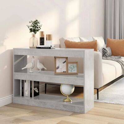 VIDAXL Bibliothèque - Gris béton - 100x30x72 cm - Mélamine - Style classique - Séparateur de pièce Gris - Publicité VIDAXL Bibliothèque - Gris béton - 100x30x72 cm - Mélamine - Style classique - Séparateur de pièce Gris - Publicité