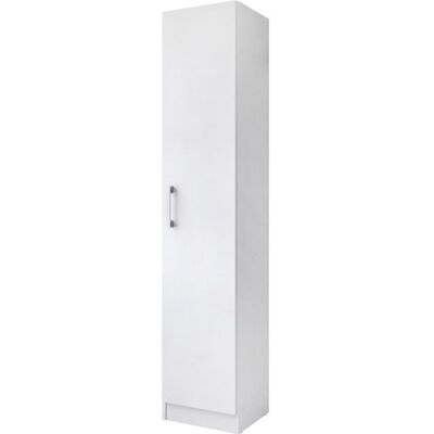 PEGANE Armoire placard de rangement avec 1 porte coloris blanc - longueur 35 x profondeur 32 x hauteur 170 cm Blanc - Publicité PEGANE Armoire placard de rangement avec 1 porte coloris blanc - longueur 35 x profondeur 32 x hauteur 170 cm Blanc - Publicité