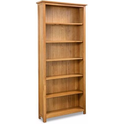 Bibliothèque en chêne HelloShop26 - 180cm, 6 étagères - Design rustique - Publicité Bibliothèque en chêne HelloShop26 - 180cm, 6 étagères - Design rustique - Publicité