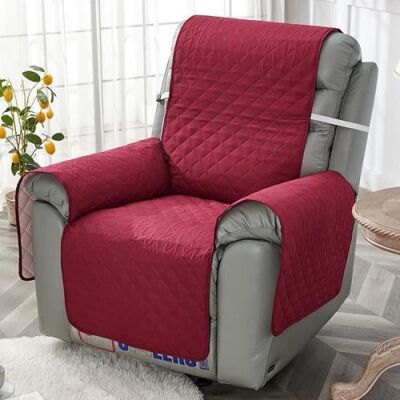 Housse de Fauteuil Relax - Wine - Antidérapante - Matelassée - 1 Place - Polyester Rouge - Publicité Housse de Fauteuil Relax - Wine - Antidérapante - Matelassée - 1 Place - Polyester Rouge - Publicité