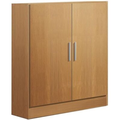 PEGANE Armoire placard de rangement de 2 portes coloris Merisier - longueur 82 x profondeur 35 x hauteur 90 cm Marron - Publicité PEGANE Armoire placard de rangement de 2 portes coloris Merisier - longueur 82 x profondeur 35 x hauteur 90 cm Marron - Publicité