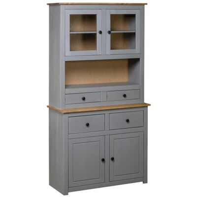 vidaXL Buffet haut Gris 93x405x180 cm Pin Gamme Panama 282701 - Publicité vidaXL Buffet haut Gris 93x405x180 cm Pin Gamme Panama 282701 - Publicité