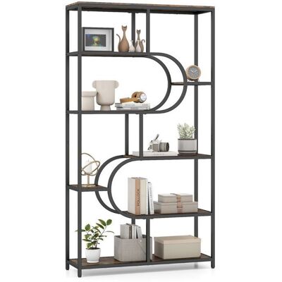 Bibliothèque 175 cm à 8 Niveaux COSTWAY Design en U Étagères Ouvertes de Rangement en Métal pour Salon Bureau Chambre Noir Noir - Publicité Bibliothèque 175 cm à 8 Niveaux COSTWAY Design en U Étagères Ouvertes de Rangement en Métal pour Salon Bureau Chambre Noir Noir - Publicité