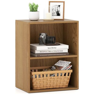 COSTWAY Bibliothèque 2 Cubes Ouverts avec Étagère Réglable à 5 Positions pour Salon Chambre Bureau 42 x 295 x 535 cm Naturel - Publicité COSTWAY Bibliothèque 2 Cubes Ouverts avec Étagère Réglable à 5 Positions pour Salon Chambre Bureau 42 x 295 x 535 cm Naturel - Publicité