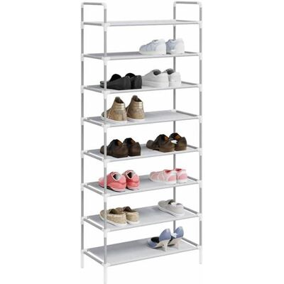 Étagère à chaussures 8 étagères Métal et intissé minimaliste - vidaXL - plastique - argenté - 8 étagères - 60 x 28 x 140 cm nlr39h33 - Publicité Étagère à chaussures 8 étagères Métal et intissé minimaliste - vidaXL - plastique - argenté - 8 étagères - 60 x 28 x 140 cm nlr39h33 - Publicité