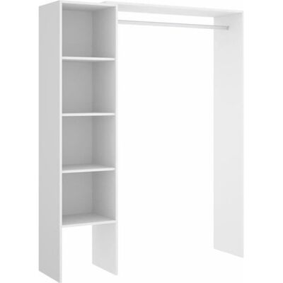 PEGANE Armoire placard extensible coloris blanc - Longueur 100-140 x Hauteur 187 x Profondeur 40 cm Blanc - Publicité PEGANE Armoire placard extensible coloris blanc - Longueur 100-140 x Hauteur 187 x Profondeur 40 cm Blanc - Publicité