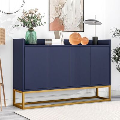 PEACHWARE Haute qualité nouveau design minimaliste 4 portes buffet sans poignée buffet moderne pour salle à manger salon cuisine (bleu Bleu - Publicité PEACHWARE Haute qualité nouveau design minimaliste 4 portes buffet sans poignée buffet moderne pour salle à manger salon cuisine (bleu Bleu - Publicité