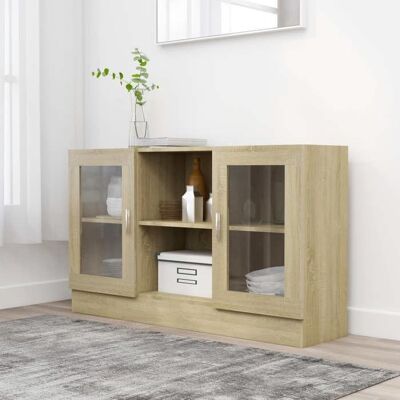 vidaXL Armoire à Vitrine Buffet avec Compartiment Meuble de Rangement de Salon Salle de Séjour Chambre Intérieur Chêne 802789 Marron - Publicité vidaXL Armoire à Vitrine Buffet avec Compartiment Meuble de Rangement de Salon Salle de Séjour Chambre Intérieur Chêne 802789 Marron - Publicité