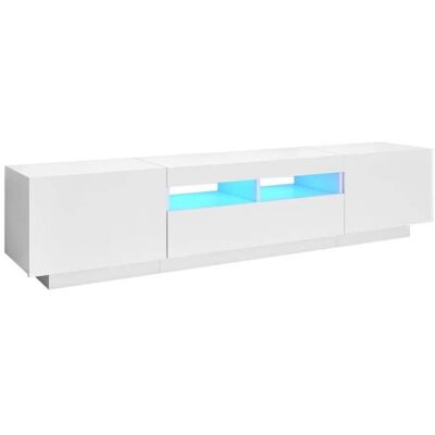 VIDAXL “Winter SaleTOP Armoire TV classique Blanc - Meuble TV avec lumières LED Blanc 180x35x40cm PRO48256 Blanc - Publicité VIDAXL “Winter SaleTOP Armoire TV classique Blanc - Meuble TV avec lumières LED Blanc 180x35x40cm PRO48256 Blanc - Publicité