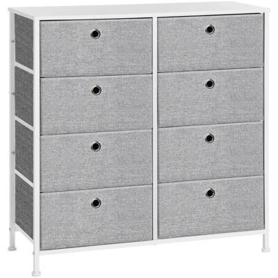 SONGMICS Commode avec 8 Tiroirs en Tissu avec Cadre Métallique Plateau pour Chambre Dressing Gris Clair et Blanc Gris - Publicité SONGMICS Commode avec 8 Tiroirs en Tissu avec Cadre Métallique Plateau pour Chambre Dressing Gris Clair et Blanc Gris - Publicité