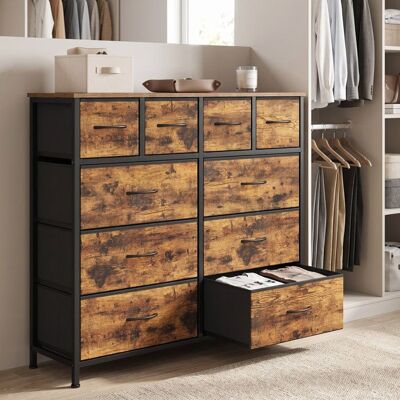 SONGMICS Commode avec 10 Tiroirs en Tissu Meuble de Rangement pour Chambre 987 x 30 x 962 cm Taupe Marron - Publicité SONGMICS Commode avec 10 Tiroirs en Tissu Meuble de Rangement pour Chambre 987 x 30 x 962 cm Taupe Marron - Publicité