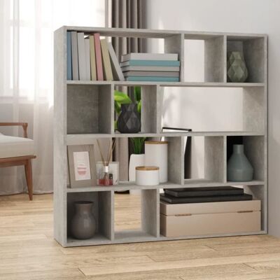 vidaXL Bibliothèque-Séparateur de pièce Gris béton 105x24x102 cm 823249 Gris - Publicité vidaXL Bibliothèque-Séparateur de pièce Gris béton 105x24x102 cm 823249 Gris - Publicité