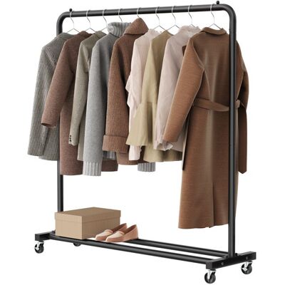 SONGMICS Portemanteau sur Roulettes Portant à Vêtements Robuste Charge 50 kg Chambre Noir Noir - Publicité SONGMICS Portemanteau sur Roulettes Portant à Vêtements Robuste Charge 50 kg Chambre Noir Noir - Publicité