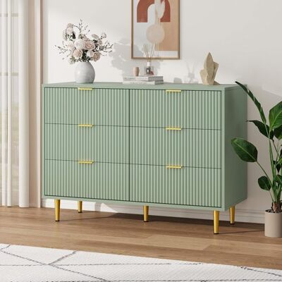 Garvee commode de chambre-commode avec 6 tiroirs - armoire à tiroirs-meuble de chambre- style moderne-vert olive-100x75x40 cm Vert - Publicité Garvee commode de chambre-commode avec 6 tiroirs - armoire à tiroirs-meuble de chambre- style moderne-vert olive-100x75x40 cm Vert - Publicité