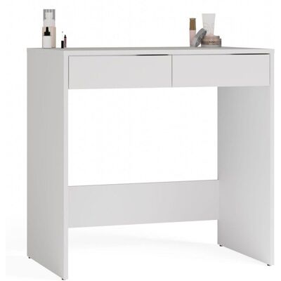 CDF MARINA - Bureau blanc moderne avec 2 tiroirs - design élégant et fonctionnel Blanc - Publicité CDF MARINA - Bureau blanc moderne avec 2 tiroirs - design élégant et fonctionnel Blanc - Publicité