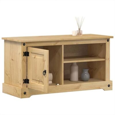 vidaXL Meuble TV Corona 100x40x52 cm bois de pin massif support TV meuble télé meuble multimédia buffet TV meuble hifi 4005667 Marron - Publicité vidaXL Meuble TV Corona 100x40x52 cm bois de pin massif support TV meuble télé meuble multimédia buffet TV meuble hifi 4005667 Marron - Publicité