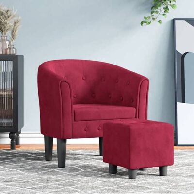 VIDAXL SALE 2026 Fauteuil Chaise de relaxation Rouge - Fauteuil avec repose-pied rouge bordeaux velours PRO489336958 Rouge - Publicité VIDAXL SALE 2026 Fauteuil Chaise de relaxation Rouge - Fauteuil avec repose-pied rouge bordeaux velours PRO489336958 Rouge - Publicité