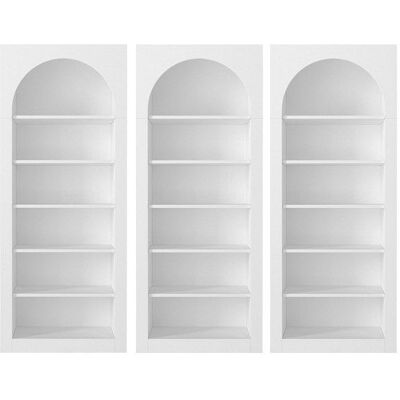 VENTE-UNIQUE Lot de 3 bibliothèques avec 6 niches - Blanc - CYMORA Blanc - Publicité VENTE-UNIQUE Lot de 3 bibliothèques avec 6 niches - Blanc - CYMORA Blanc - Publicité