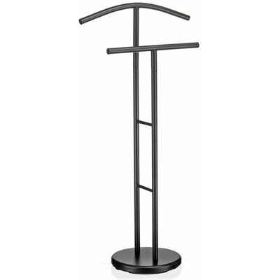 Idimex Valet de chambre LAURENZ valet de nuit porte vêtements en métal laqué noir Noir - Publicité Idimex Valet de chambre LAURENZ valet de nuit porte vêtements en métal laqué noir Noir - Publicité