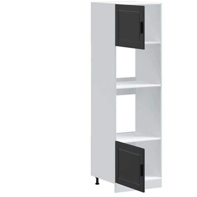 VIDAXL Maison SoldesArmoire Bas(Cabinet/Armoire Placard)- Armoires de four/Colonne micro-ondes 2 pcs Porto noir bois dingénierie Moderne Noir - Publicité VIDAXL Maison SoldesArmoire Bas(Cabinet/Armoire Placard)- Armoires de four/Colonne micro-ondes 2 pcs Porto noir bois dingénierie Moderne Noir - Publicité