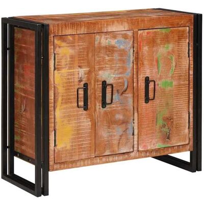 VIDAXL NEW 2026 Buffet Classique Armoire latérale pour salon avec portes Marron Bois Recyclé Massif et Métal 80x33x70 cm L3363 Marron - Publicité VIDAXL NEW 2026 Buffet Classique Armoire latérale pour salon avec portes Marron Bois Recyclé Massif et Métal 80x33x70 cm L3363 Marron - Publicité