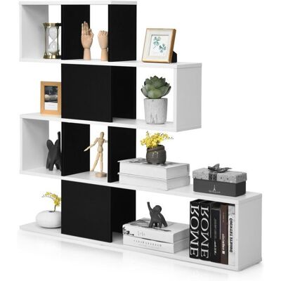 GIANTEX Étagère Bibliothèque sur Pieds-4 Niveaux et 10 Compartiments- 120x195x109 cm-Meuble Rangement Moderne-pour Salon/Bureau Blanc - Publicité GIANTEX Étagère Bibliothèque sur Pieds-4 Niveaux et 10 Compartiments- 120x195x109 cm-Meuble Rangement Moderne-pour Salon/Bureau Blanc - Publicité