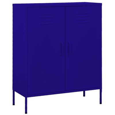 Armoire de rangement vidaXL Bleu Marine Acier - Storage Cabinet - Publicité Armoire de rangement vidaXL Bleu Marine Acier - Storage Cabinet - Publicité
