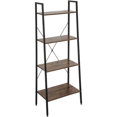 EUGAD Etagère de rangement en MDF et métal 4 niveaux 60x35x148cm Vintage Marron - Publicité EUGAD Etagère de rangement en MDF et métal 4 niveaux 60x35x148cm Vintage Marron - Publicité