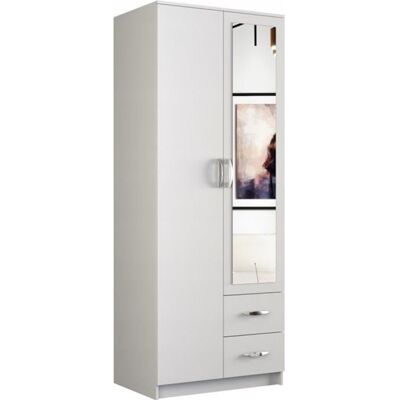 HUCOCO Roma 80 Armoire avec Miroir - Placard de rangement - Publicité HUCOCO Roma 80 Armoire avec Miroir - Placard de rangement - Publicité