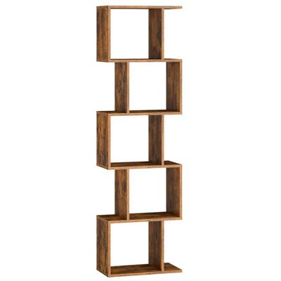 VASAGLE Bibliothèque à 5 Niveaux 24 x 40 x 159 cm Cloison Séparateur pour Salon Chambre Bureau Marron Rustique Marron - Publicité VASAGLE Bibliothèque à 5 Niveaux 24 x 40 x 159 cm Cloison Séparateur pour Salon Chambre Bureau Marron Rustique Marron - Publicité