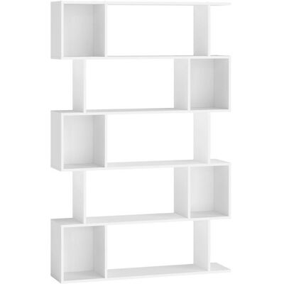VASAGLE Bibliothèque sur 5 Niveaux 24 x 90 x 159 cm avec Compartiments Ouverts pour Salon Chambre Bureau Blanc Nuage Blanc - Publicité VASAGLE Bibliothèque sur 5 Niveaux 24 x 90 x 159 cm avec Compartiments Ouverts pour Salon Chambre Bureau Blanc Nuage Blanc - Publicité