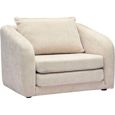 Miliboo - Fauteuil convertible en tissu effet velours texturé beige MAHAUT Beige - Publicité Miliboo - Fauteuil convertible en tissu effet velours texturé beige MAHAUT Beige - Publicité