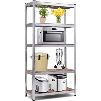 COSTWAY Étagère Garage Rangement Atelier Charge Lourde 875KG 90X40X180CM à 5 Niveaux Ajustable pour Garage/Cuisine/Entrepôt Gris - Publicité COSTWAY Étagère Garage Rangement Atelier Charge Lourde 875KG 90X40X180CM à 5 Niveaux Ajustable pour Garage/Cuisine/Entrepôt Gris - Publicité