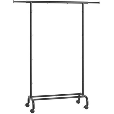 SONGMICS Porte-Manteau à Roulettes Extensible avec Étagère de Rangement Surélevée 40 x (83-120) x 156 cm Noir dEncre Noir - Publicité SONGMICS Porte-Manteau à Roulettes Extensible avec Étagère de Rangement Surélevée 40 x (83-120) x 156 cm Noir dEncre Noir - Publicité