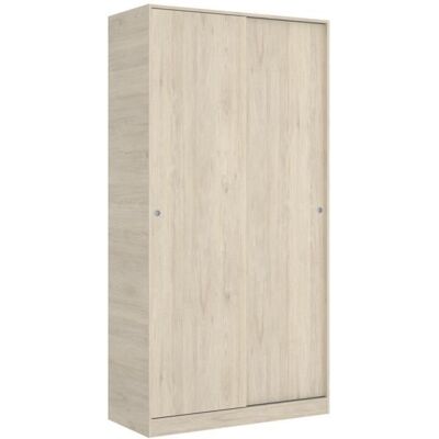 PEGANE Armoire à portes coulissantes coloris naturel - Longueur 100 x Profondeur 50 x Hauteur 204 cm Beige - Publicité PEGANE Armoire à portes coulissantes coloris naturel - Longueur 100 x Profondeur 50 x Hauteur 204 cm Beige - Publicité