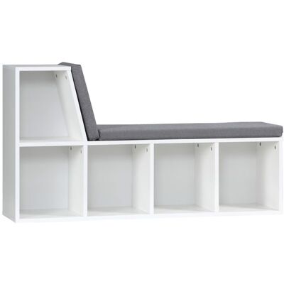 HOMCOM - Bibliothèque - Panneaux de particules - 108x30x60cm - Blanc Blanc - Publicité HOMCOM - Bibliothèque - Panneaux de particules - 108x30x60cm - Blanc Blanc - Publicité