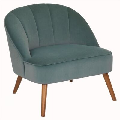 Fauteuil - Eazy Living - Cherise - Velours Vert - 1 place - Style Contemporain Vert - Publicité Fauteuil - Eazy Living - Cherise - Velours Vert - 1 place - Style Contemporain Vert - Publicité