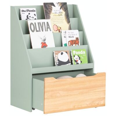 Bibliothèque Enfant Moderne - Vert - 4 Étagères - 62x30x80cm - Publicité Bibliothèque Enfant Moderne - Vert - 4 Étagères - 62x30x80cm - Publicité