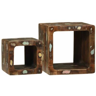 VIDAXL NEW 2026 Unites TV 2 pcs - Meuble de salon/chambre - Multicolore 36x30x36 cm Bois Recyclé Solide L251 Marron - Publicité VIDAXL NEW 2026 Unites TV 2 pcs - Meuble de salon/chambre - Multicolore 36x30x36 cm Bois Recyclé Solide L251 Marron - Publicité