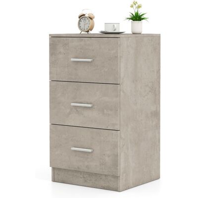 COSTWAY Caisson de Bureau Meuble de Rangement avec 3 Tiroirs pour Feuilles A4 LettreDossiers et Documents Gris Gris - Publicité COSTWAY Caisson de Bureau Meuble de Rangement avec 3 Tiroirs pour Feuilles A4 LettreDossiers et Documents Gris Gris - Publicité
