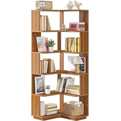 Bibliothèque dangle à 6 niveaux - Tribesigns - étagère dangle Industrielle de Haut étagère de Rangement pour salonGrain de bois Marron - Publicité Bibliothèque dangle à 6 niveaux - Tribesigns - étagère dangle Industrielle de Haut étagère de Rangement pour salonGrain de bois Marron - Publicité